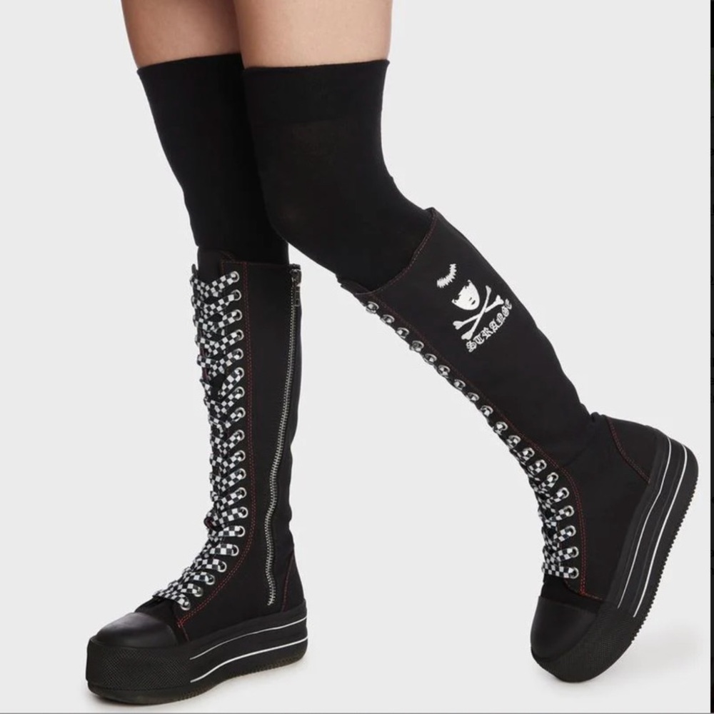**ISO** Stay Distant High Top Sneakers | Dolls Kill x Emily the Strange